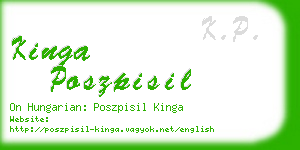 kinga poszpisil business card